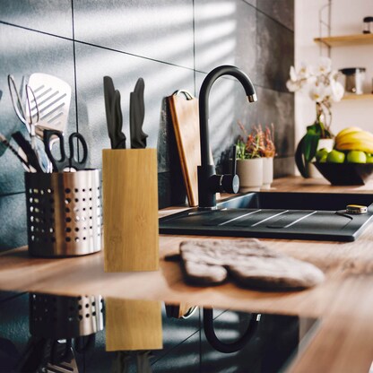 Artikelbild 9 für relaxdays Messerblock silber, braun, 1 St., Artikelnummer 400784