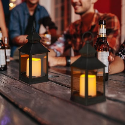 Artikelbild 5 für relaxdays LED Laternen schwarz 10,0 cm, 2 St., Artikelnummer 644023