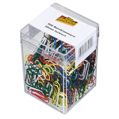 Artikelbild 3 für office discount Büroklammern farbsortiert lackiert, 500 St., Artikelnummer 620583