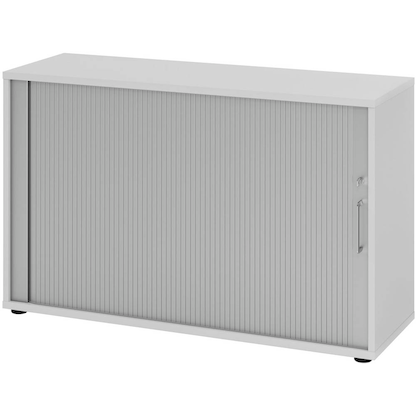 Artikelbild für HAMMERBACHER Popular Rollladenschrank lichtgrau, silber 1 Fachboden 120,0 x 40,0 x 74,8 cm, Artikelnummer 991604