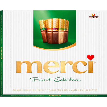 Artikelbild für merci® Finest Selection MANDEL KNUSPER VIELFALT Pralinen 20 St./250,0 g, Artikelnummer 765143
