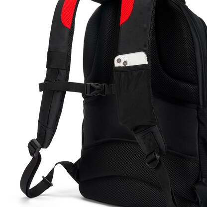 Artikelbild 12 für DICOTA Laptop-Rucksack SEEKER II Kunstfaser schwarz, rot 23,5 l bis 40,6 cm (16 Zoll), Artikelnummer 611219