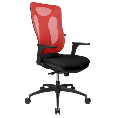 Artikelbild 6 für Topstar Bürostuhl Net Pro 100, NN100 T201 Stoff rot, Gestell schwarz, Artikelnummer 255796