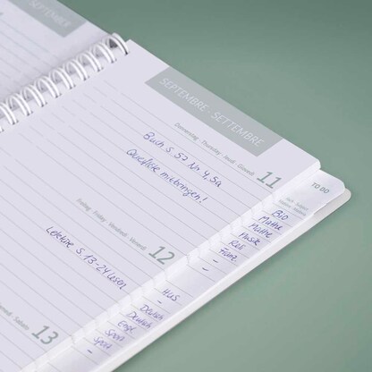 Artikelbild 4 für BRUNNEN Schülerkalender Heart 2026/2027 mint, weiß, gold, 1 St., Artikelnummer 804889