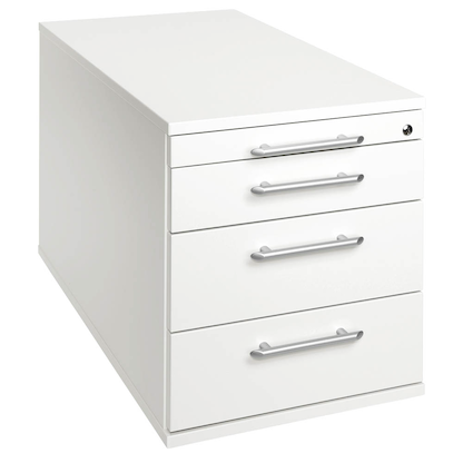 Artikelbild für HAMMERBACHER Solid TC30 Rollcontainer weiß 4 Auszüge 42,8 x 80,0 x 51,2 cm, Artikelnummer 350862