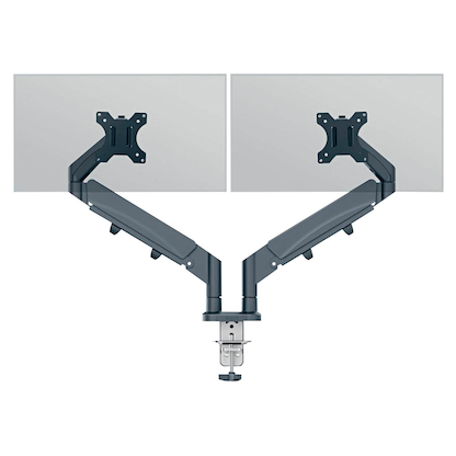 Artikelbild für LEITZ Monitor-Halterung Ergo 65370089 dunkelgrau für 2 Monitore, Tischklemme, Artikelnummer 103727