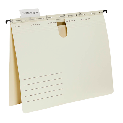 Artikelbild für Hängehefter Karton chamois DIN A4 1x kaufmännische Heftung, 50 St., Artikelnummer 182378