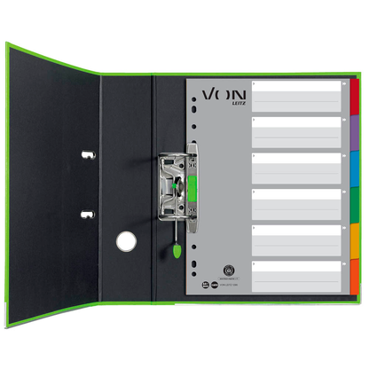 Artikelbild 3 für VON LEITZ Register DIN A4 Vollformat blanko grau-weiß 6-teilig, 1 Satz, Artikelnummer 635849