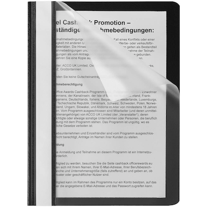 Artikelbild für Schnellhefter Kunststoff schwarz DIN A5, 1 St., Artikelnummer 252922