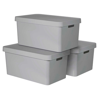 Artikelbild für curver INFINITY Aufbewahrungsboxen-Set grau, 3 St., Artikelnummer 744486