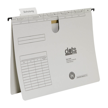 Artikelbild für dots Hängehefter Karton lichtgrau DIN A4 1x kaufmännische Heftung, 50 St., Artikelnummer 538488