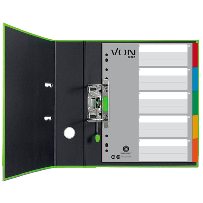 Artikelbild 3 für VON LEITZ Register DIN A4 Vollformat blanko grau-weiß 5-teilig, 1 Satz, Artikelnummer 635866