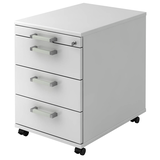 Artikelbild 1 für HAMMERBACHER Solid AC30 Rollcontainer weiß 4 Auszüge 42,8 x 58,0 x 59,0 cm, Artikelnummer 399384