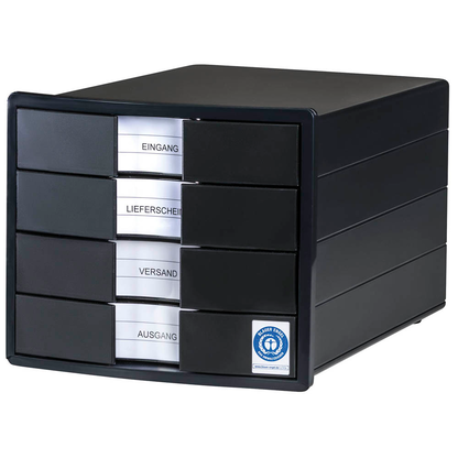 Artikelbild 3 für HAN Schubladenbox KARMA schwarz 10128-13D, DIN A4 mit 4 Schubladen, 1 St., Artikelnummer 661724