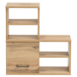 Artikelbild 1 für MÖBELPARTNER Hängeregal Nora 145004 eiche landhaus 59,8 x 20,5 x 64,8 cm, Artikelnummer 673204