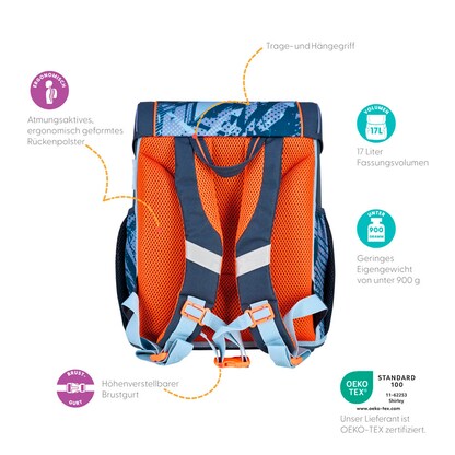 Artikelbild 10 für herlitz Schulranzen-Set Loop Plus TechMech Kunstfaser grün, Artikelnummer 556393