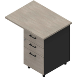 Artikelbild 1 für Quadrifoglio Standcontainer dunkelgrau, beton 3 Auszüge Kunststoff-Stangengriff dunkelgrau 80,0 x 60,0 x 75,0 cm, Artikelnummer 593208