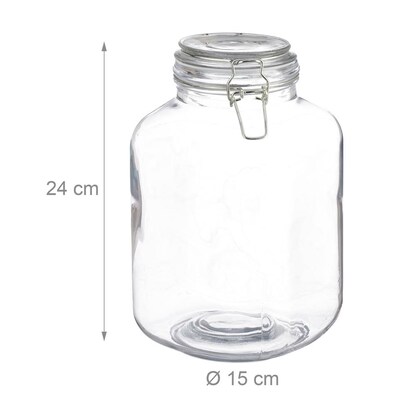 Artikelbild 6 für relaxdays Einmachglas transparent 3,0 l, 1 St., Artikelnummer 643912