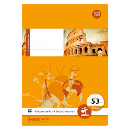 Artikelbild 3 für Staufen® Vokabelheft Lineatur 53 liniert DIN A6 ohne Rand, 32 Blatt, 1 St., Artikelnummer 717777