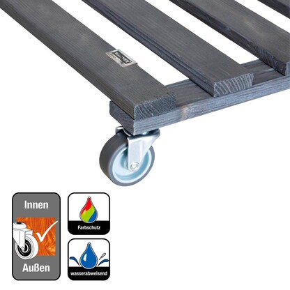 Artikelbild 5 für WAGNER® design yourself Pflanzenroller GH 0412 Holz anthrazit quadratisch 38,0 x 9,5 cm, 1 St., Artikelnummer 420107