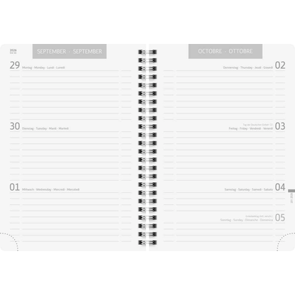 Artikelbild 3 für BRUNNEN Schülerkalender Plain Black 2026/2027 schwarz, 1 St., Artikelnummer 805006