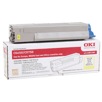 Artikelbild für OKI 43872305 gelb Toner, Artikelnummer 101022