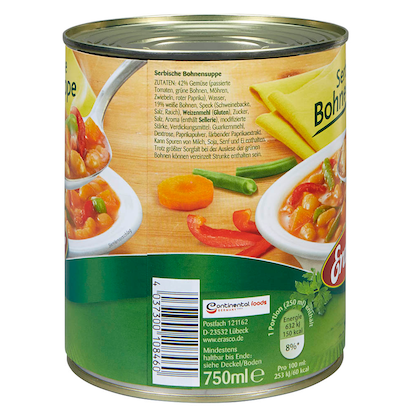 Artikelbild 3 für Erasco Serbische Bohnensuppe Eintopf 750,0 ml, 1 St., Artikelnummer 196521