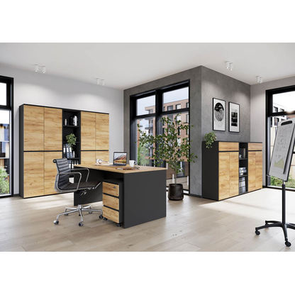 Artikelbild 8 für GERMANIA Aktenschrank Lissabon, 4266-549 grafit 4 Fachböden 80,0 x 40,0 x 197,0 cm, Artikelnummer 881633