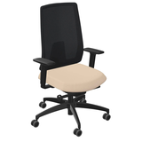 Artikelbild 1 für Dauphin Bürostuhl Indeed mesh Stoff beige, Gestell schwarz, Artikelnummer 125876