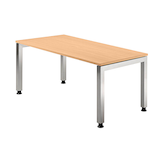 Artikelbild 1 für HAMMERBACHER JS16 höhenverstellbarer Schreibtisch buche rechteckig, 4-Fuß-Gestell silber 160,0 x 80,0 cm, Artikelnummer 864367