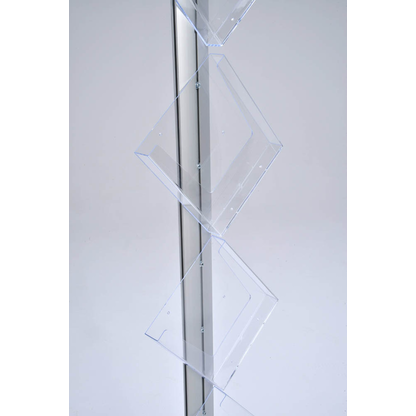 Artikelbild 3 für update displays Prospektständer silber DIN A4 4 Fächer 45,0 x 45,0 x 192,0 cm, 1 St., Artikelnummer 563458