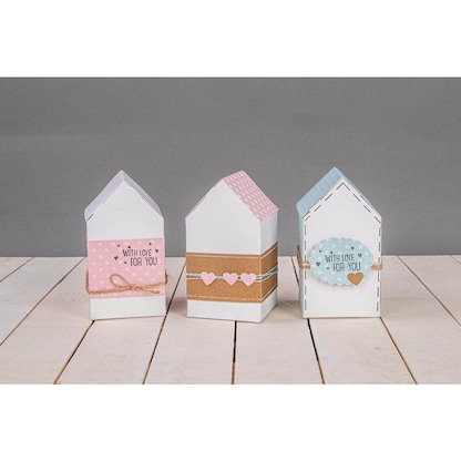 Artikelbild 3 für Rayher Faltschachteln Haus klein weiß 12 St., Artikelnummer 284283