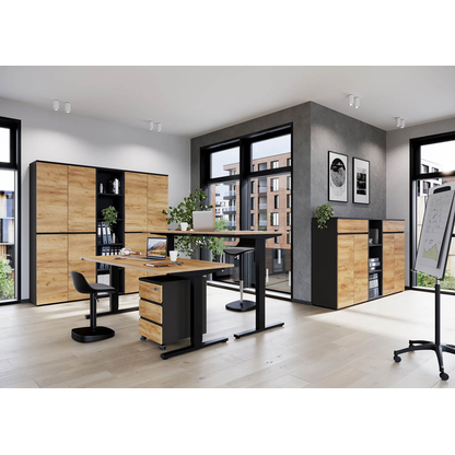 Artikelbild 6 für GERMANIA Aktenschrank Lissabon, 4266-549 grafit 4 Fachböden 80,0 x 40,0 x 197,0 cm, Artikelnummer 881633