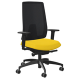 Artikelbild 1 für Dauphin Bürostuhl Indeed mesh Stoff gelb, Gestell schwarz, Artikelnummer 125889