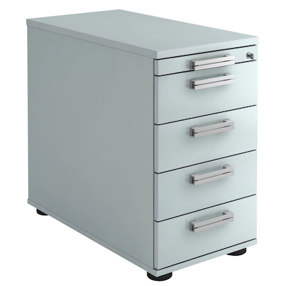 Artikelbild 4 für HAMMERBACHER SC50 Standcontainer lichtgrau 5 Auszüge Stahl-Relinggriff silber 42,8 x 80,0 x 72,0 - 76,0 cm, Artikelnummer 865079