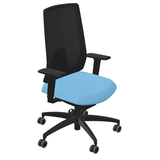 Artikelbild 1 für Dauphin Bürostuhl Indeed mesh Stoff blau, Gestell schwarz, Artikelnummer 125837