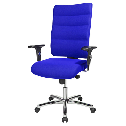 Artikelbild 9 für office discount Bürostuhl Unni Med Deluxe Stoff blau, Gestell chrom, Artikelnummer 367971