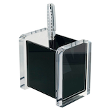 Artikelbild 1 für WEDO Stiftehalter Acryl Exklusiv glasklar/schwarz Acryl 9,4 x 6,5 x 9,4 cm, Artikelnummer 270025