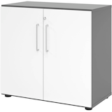 Artikelbild 1 für HAMMERBACHER Aktenschrank Popular, V928T2/G/W/BS grafit, weiß 1 Fachboden 80,0 x 42,0 x 74,8 cm, Artikelnummer 991277