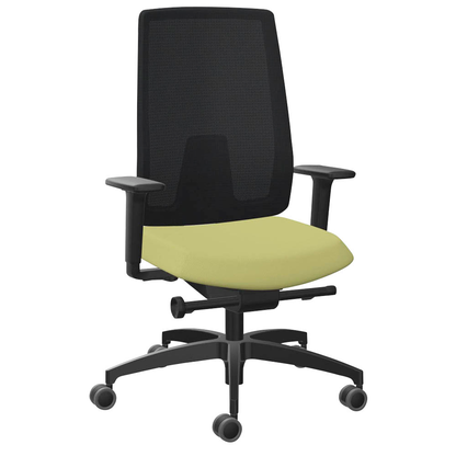 Artikelbild für Dauphin Bürostuhl Indeed mesh Stoff grün, Gestell schwarz, Artikelnummer 125858