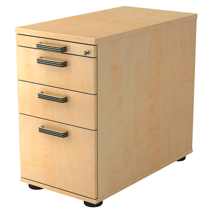 Artikelbild für HAMMERBACHER SC40 Standcontainer ahorn 4 Auszüge Kunststoff-Relinggriff silber 42,8 x 80,0 x 72,0 - 76,0 cm, Artikelnummer 860515