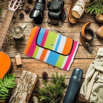 Artikelbild 9 für relaxdays Picknickdecke isoliert mehrfarbig 200,0 x 200,0 cm, 1 St., Artikelnummer 448797