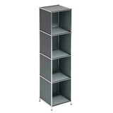 Artikelbild 1 für viasit Aktenregal System4 anthrazit 40,4 x 40,4 x 155,7 cm, 1 St., Artikelnummer 135653