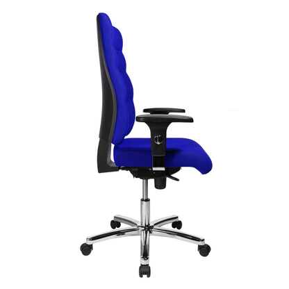 Artikelbild 10 für office discount Bürostuhl Unni Med Deluxe Stoff blau, Gestell chrom, Artikelnummer 367971