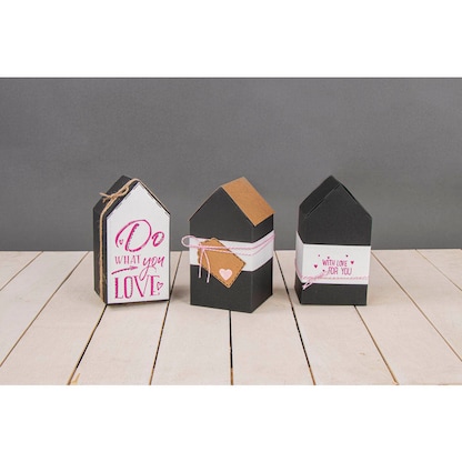 Artikelbild 3 für Rayher Faltschachteln Haus klein schwarz 6 St., Artikelnummer 284754