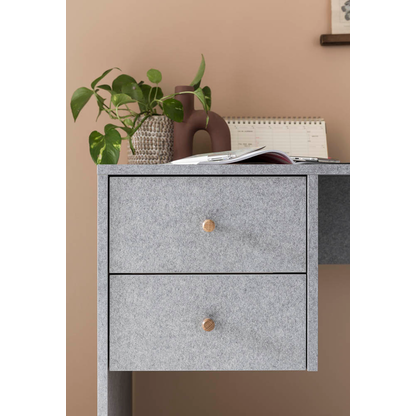 Artikelbild 6 für MÖBELPARTNER Jonte Schreibtisch grau rechteckig, Wangen-Gestell grau 117,0 x 67,0 cm, Artikelnummer 650412