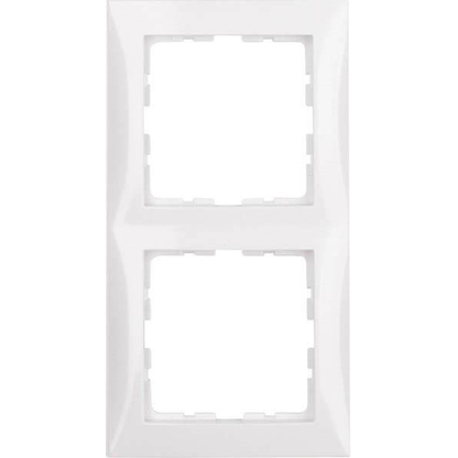 Artikelbild für BERKER 2-fach Steckdosenrahmen weiß 15,2 x 8,1 cm, 1 St., Artikelnummer 176119