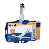 Artikelbild 1 für DURABLE Ausweishalter für 2 Karten 821806, Clip, blau, 25 St., Artikelnummer 462949