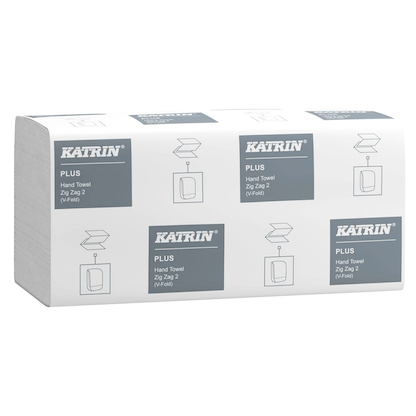 Artikelbild für KATRIN Papierhandtücher 85040 Plus Zick-Zack-Falzung 2-lagig 4.000 Tücher, Artikelnummer 533523