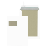 Artikelbild 1 für MAILmedia Papprückwandtaschen DIN C4 mit Fenster weiß 100 St., Artikelnummer 125435